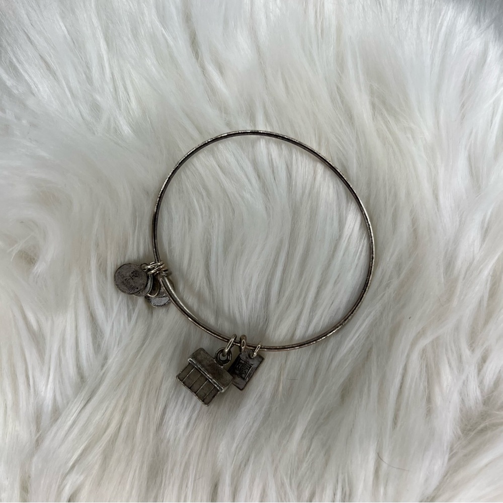 Alex and Ani Monopoly House Rafaelian Silver Charm Bangle Bracelet
